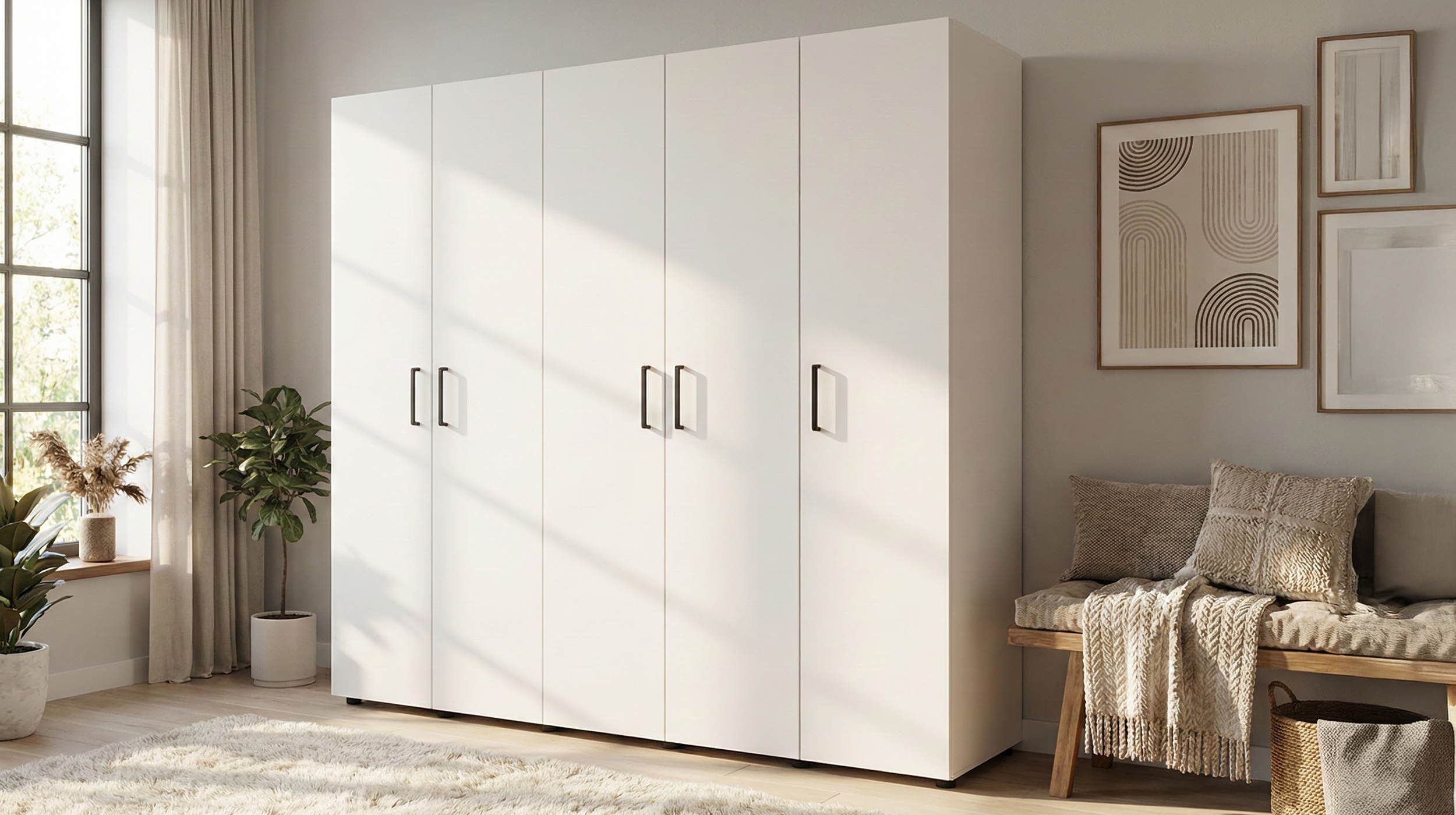 Dulap cu bara pentru umerase Masimo Max 1, alb  1